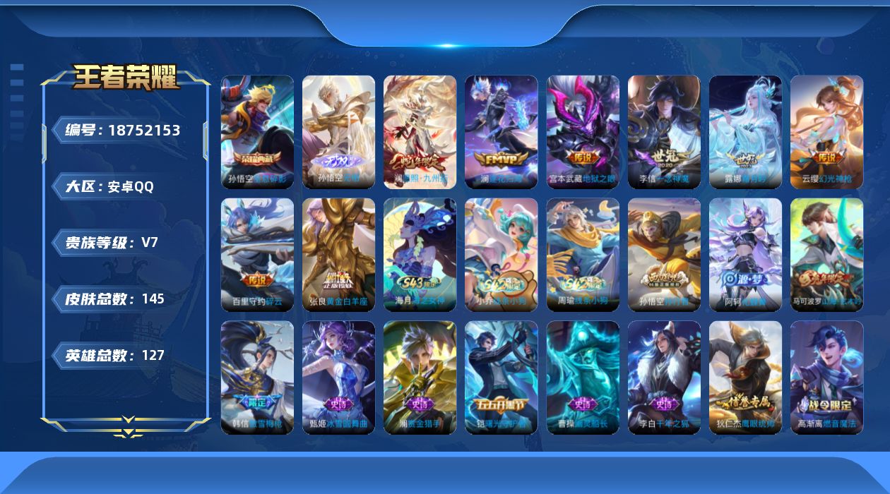 WZQM4310207王者荣耀账号详情图15