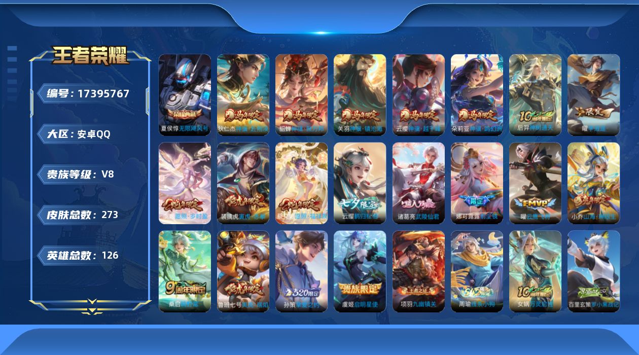 WZQM4207280王者荣耀账号详情图13