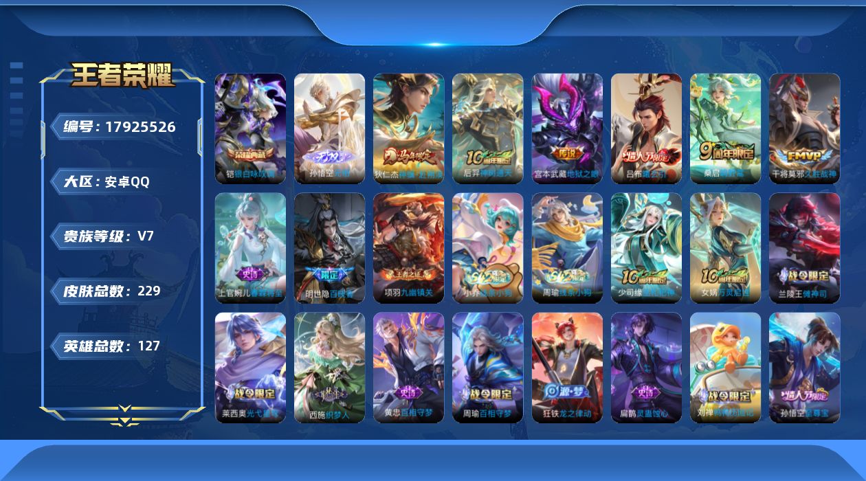 WZQM4254218王者荣耀账号详情图17