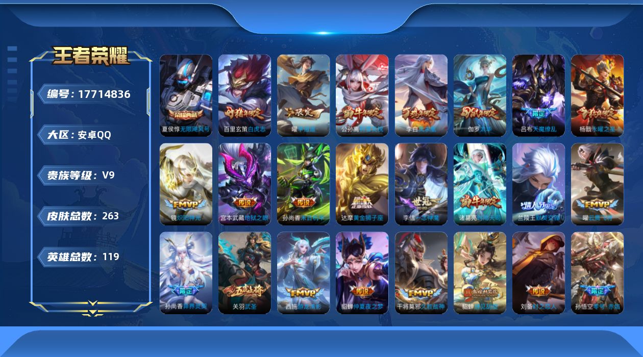 WZQM4236068王者荣耀账号详情图16