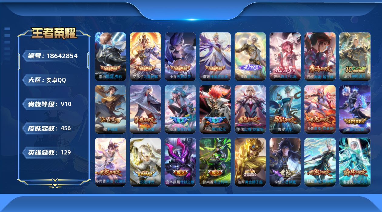 WZQM4300773王者荣耀账号详情图24