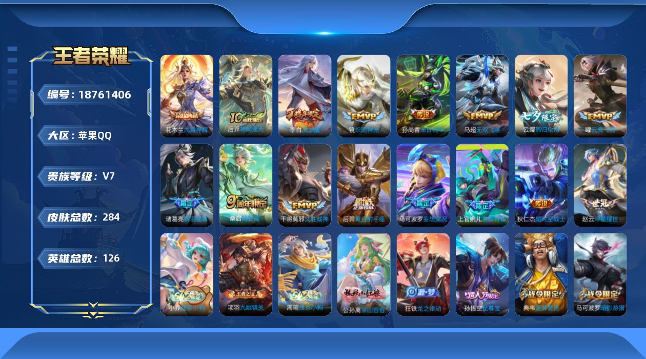 WZQM4310143王者荣耀账号详情图17