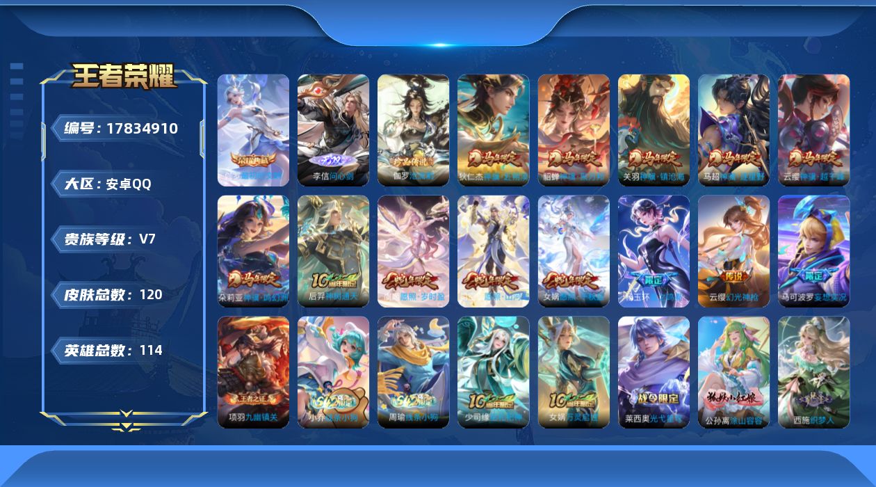 WZQM4249539王者荣耀账号详情图14