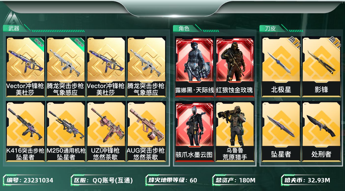 三角洲行动账号QQ【SJZEHC701】EHC82768-3红皮-7刀皮-2典藏枪皮-8金皮-吴彦祖-蛟龙行动-101