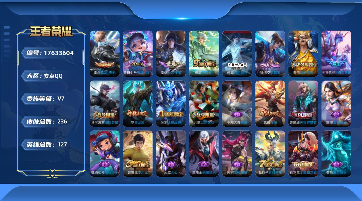 WZQM4229043王者荣耀账号详情图14