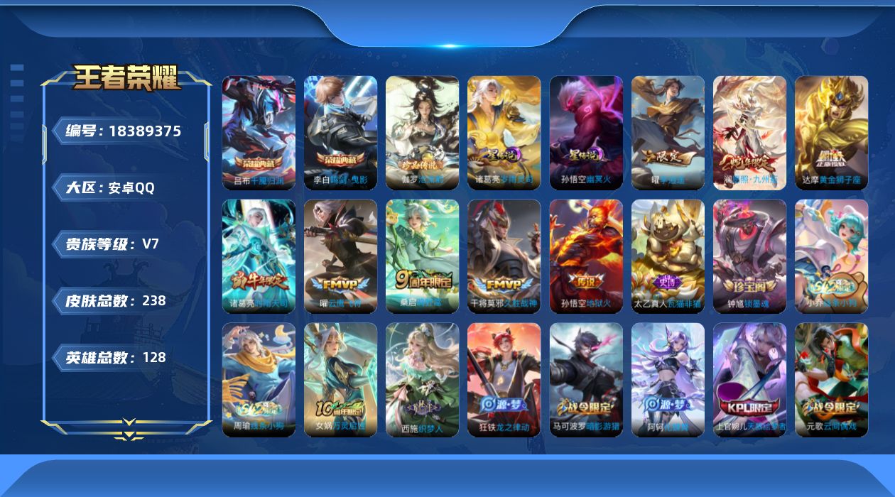 WZQM4284238王者荣耀账号详情图19