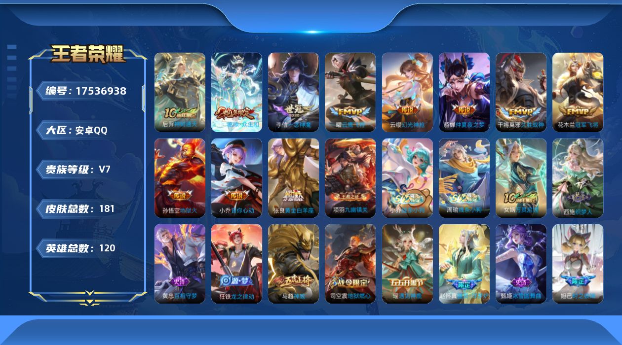 WZQM4216987王者荣耀账号详情图14
