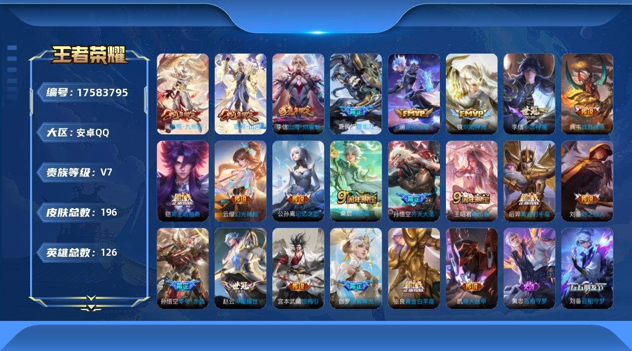 WZQM4231599王者荣耀账号详情图14