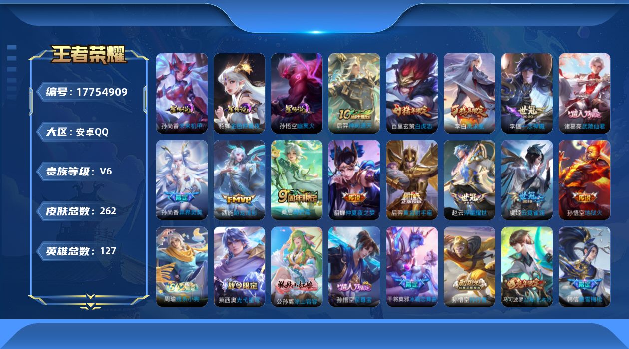 WZQM4239650王者荣耀账号详情图17