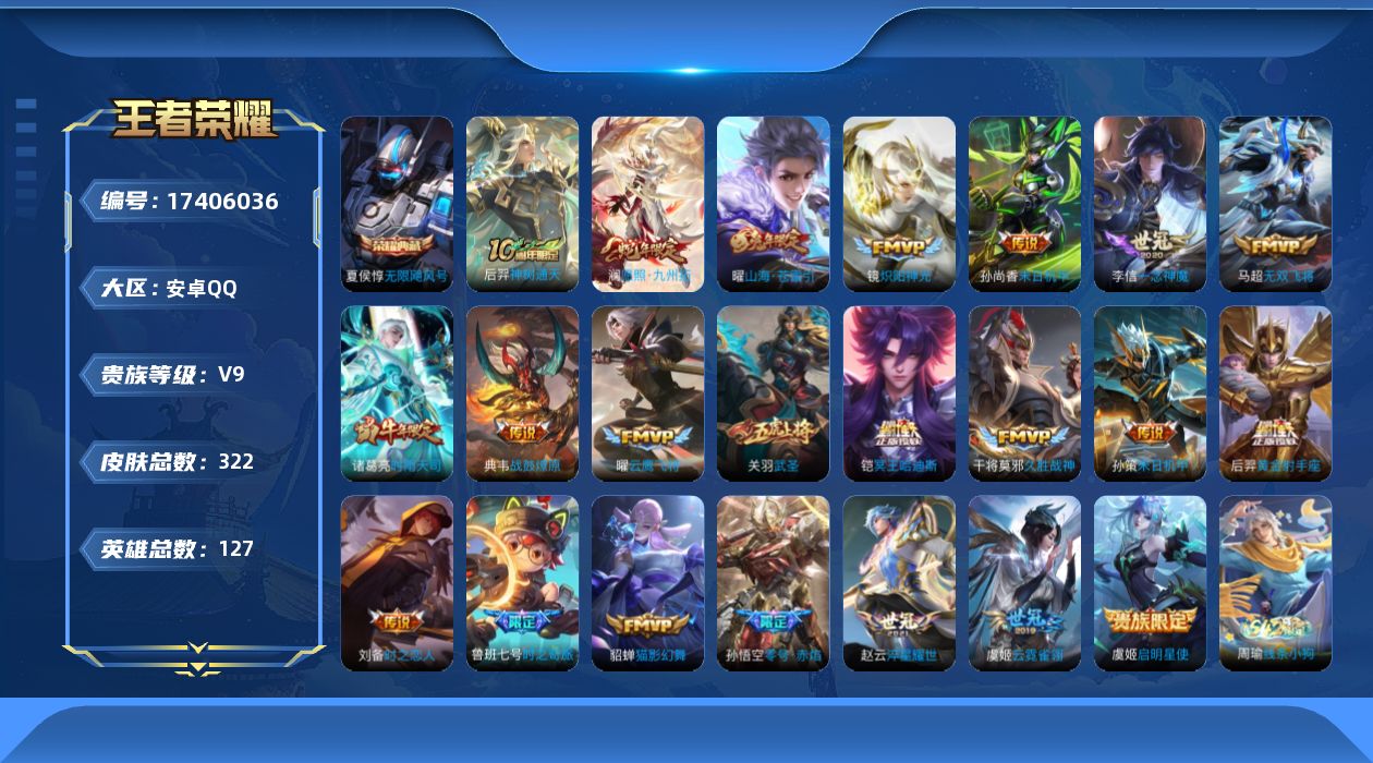 WZQM4207896王者荣耀账号详情图17