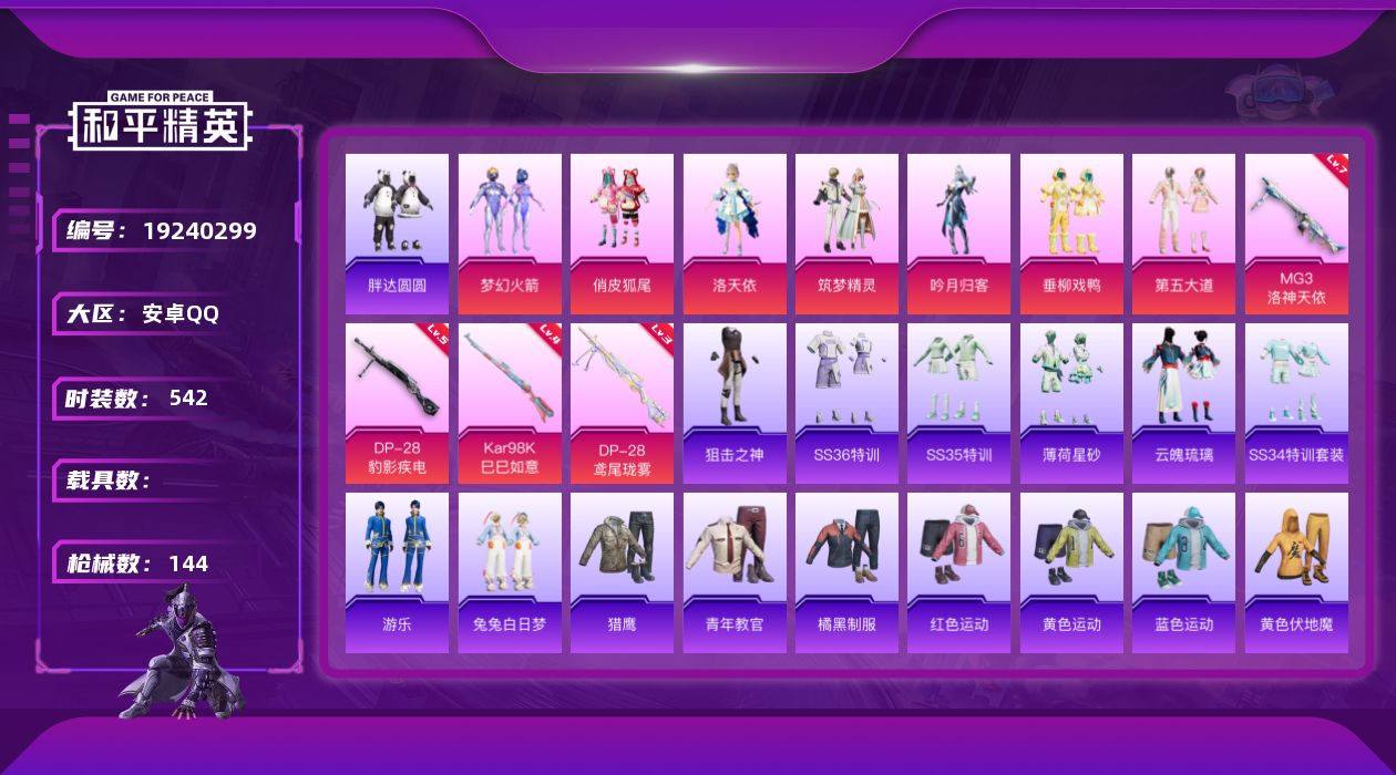 和平精英账号安卓QQ[19240299]7粉装 4特效枪 10印记 可二次 可修改实名 
【热门装扮】梦幻火箭(新101