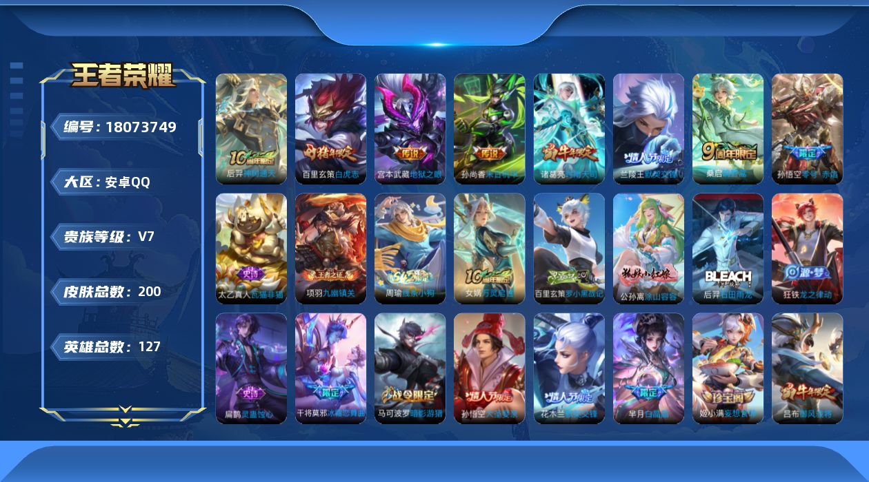 WZQM4265019王者荣耀账号详情图16