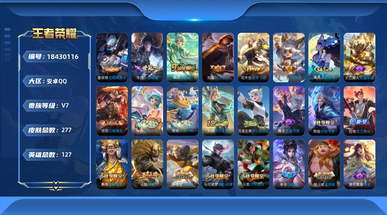 WZQM4293812王者荣耀账号详情图14