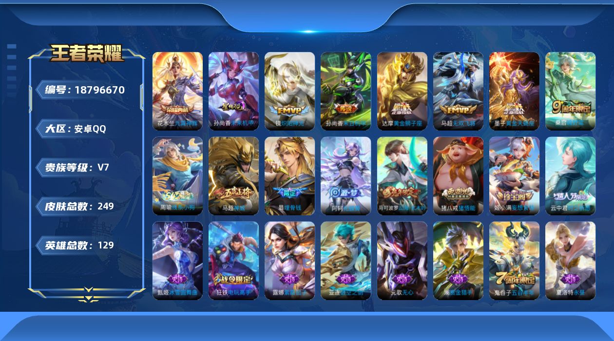 WZQM4312371王者荣耀账号详情图14