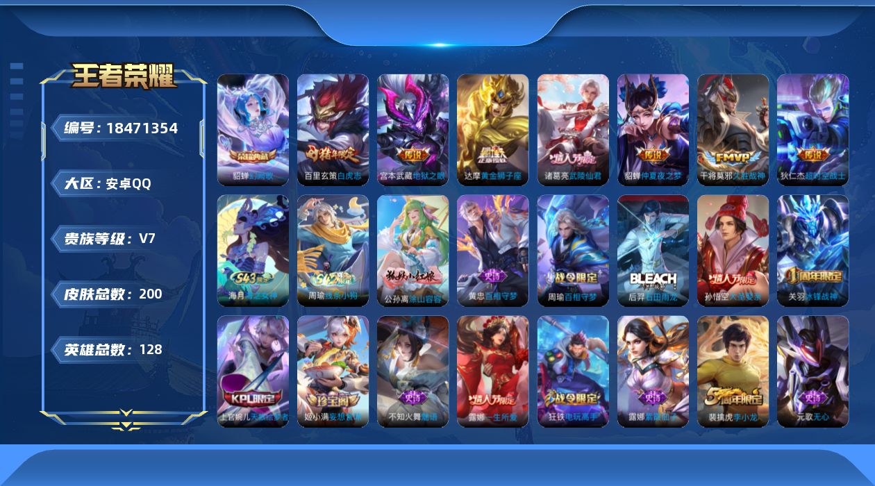 WZQM4289363王者荣耀账号详情图18 WZQM4289363王者荣耀账号详情图18