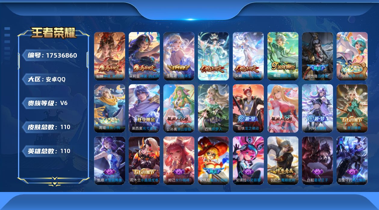 WZQM4216979王者荣耀账号详情图13