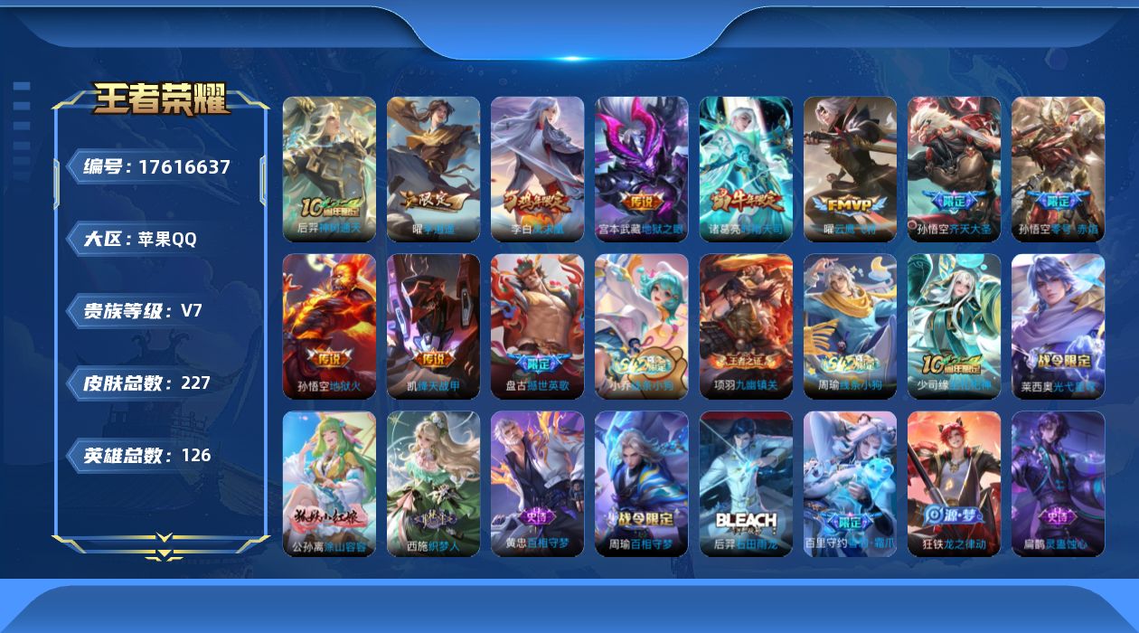 WZQM4224053王者荣耀账号详情图14