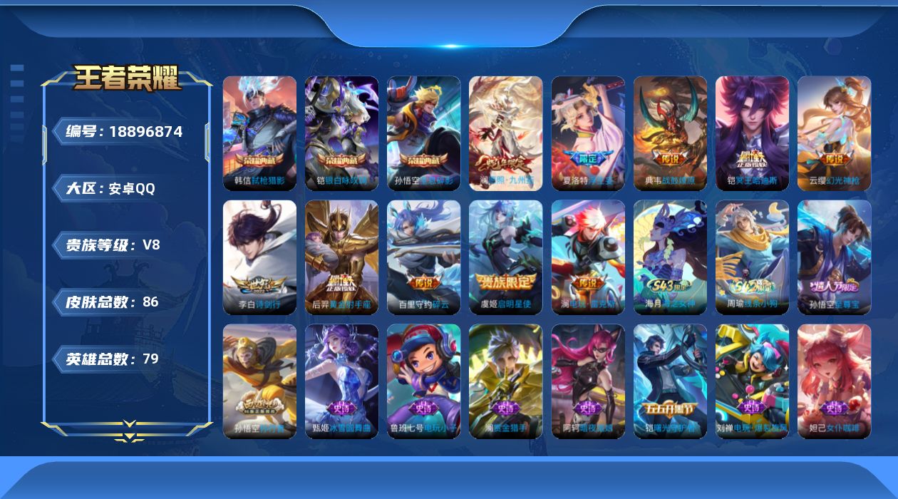 WZQM4318160王者荣耀账号详情图15