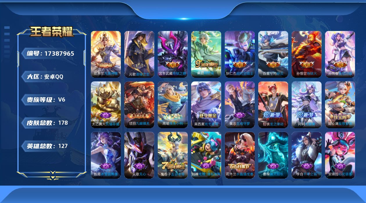 WZQM4206606王者荣耀账号详情图13