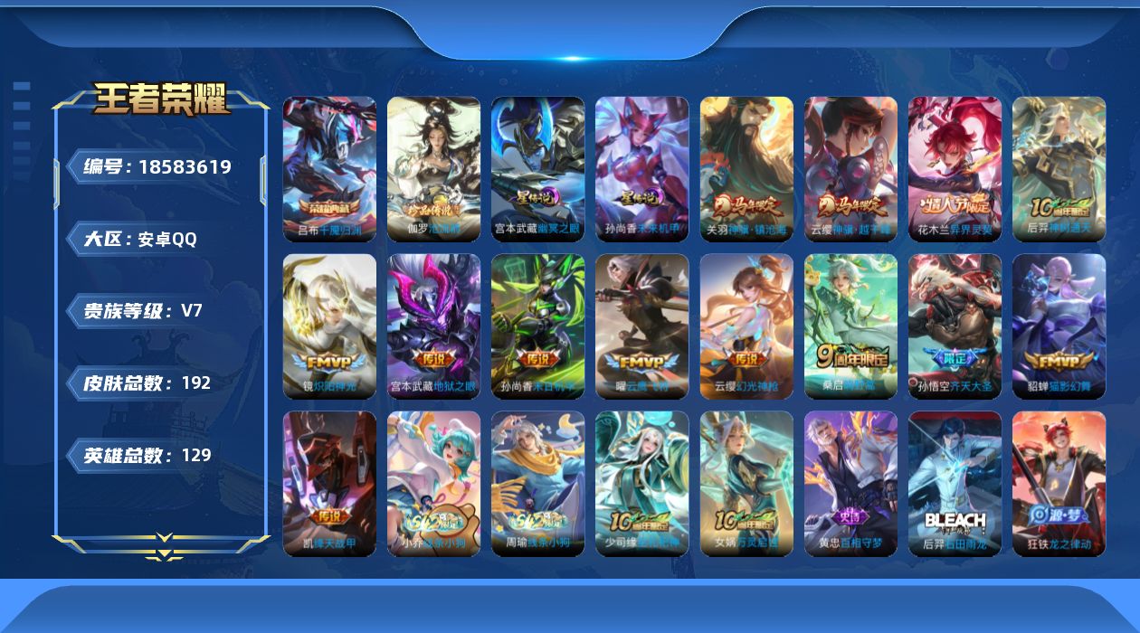 WZQM4297794王者荣耀账号详情图18