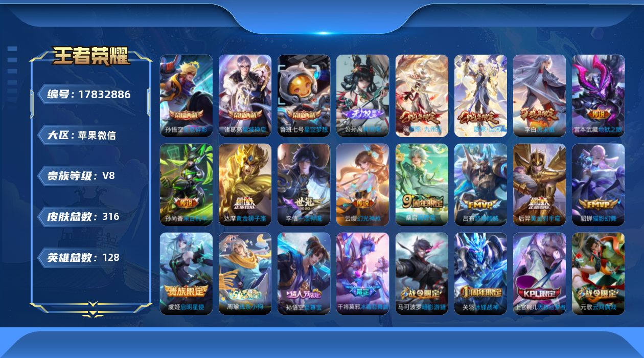 WZQM4246049王者荣耀账号详情图18