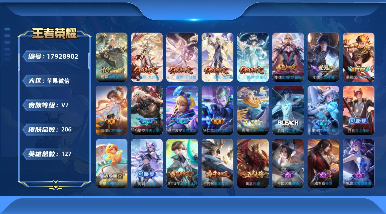 WZQM4254454王者荣耀账号详情图17