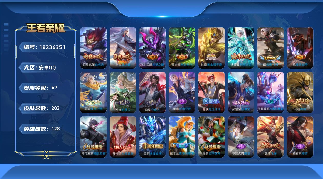 WZQM4276020王者荣耀账号详情图14