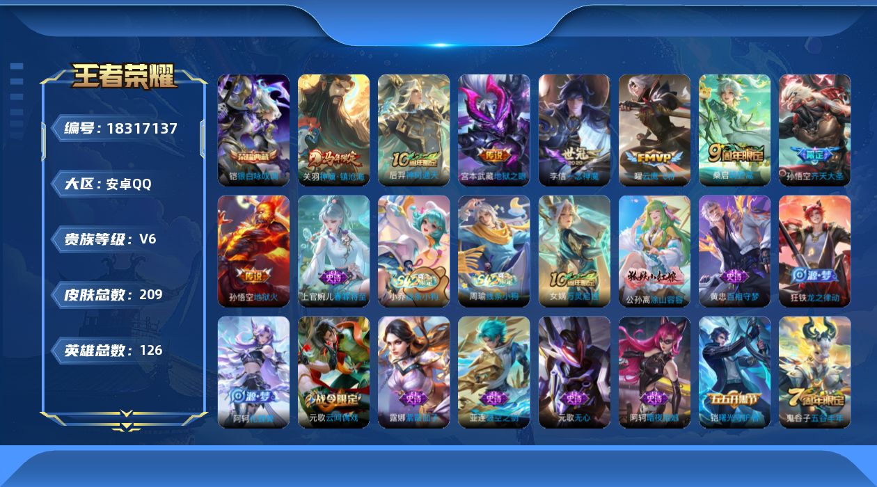 WZQM4284561王者荣耀账号详情图14