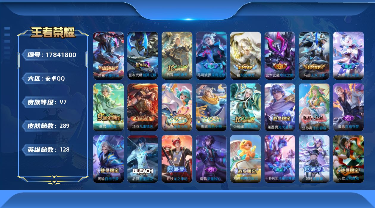 WZQM4247124王者荣耀账号详情图23