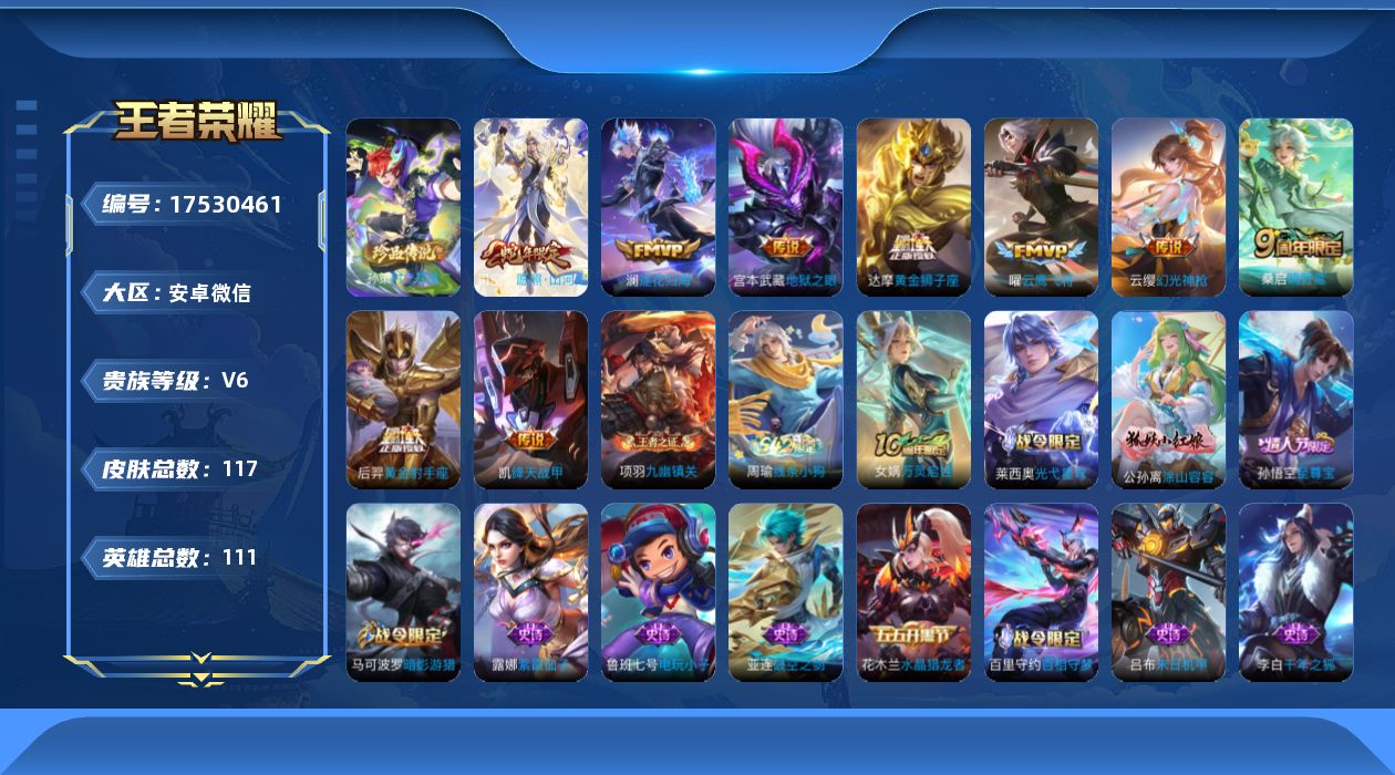 WZQM4216676王者荣耀账号详情图15