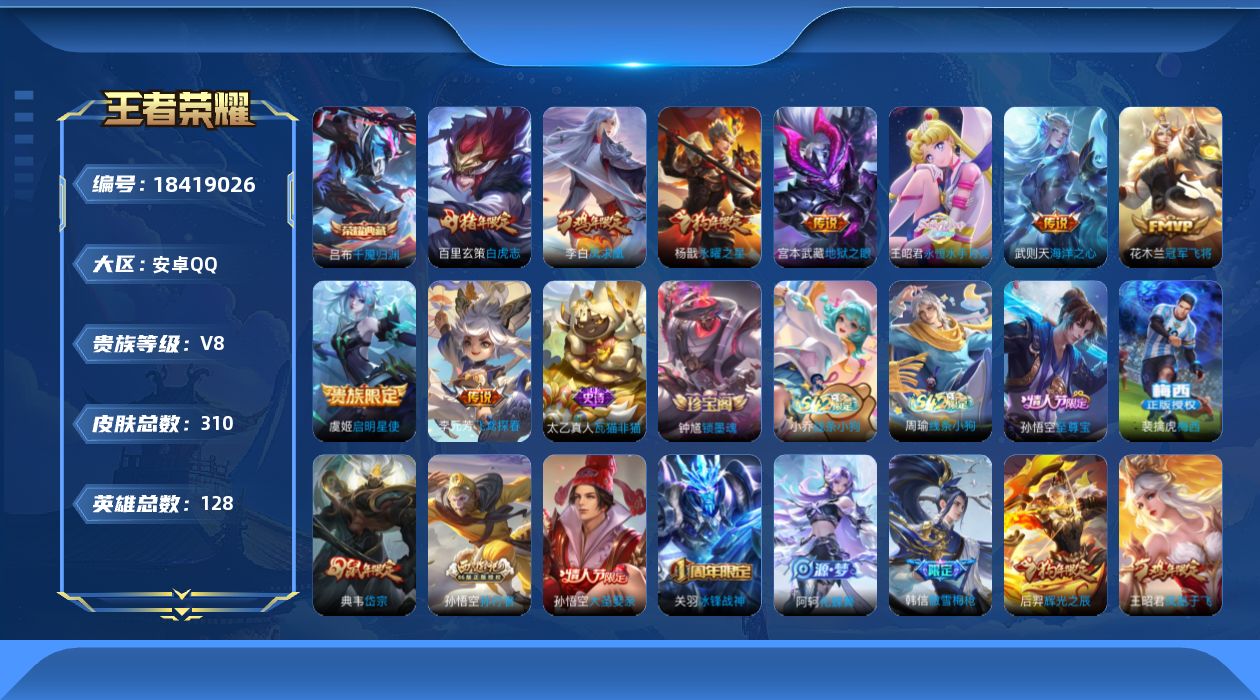 WZQM4293809王者荣耀账号详情图13