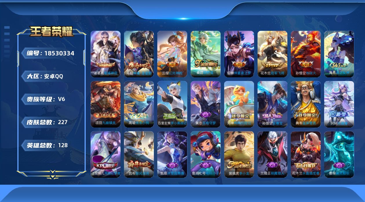 WZQM4298155王者荣耀账号详情图23
