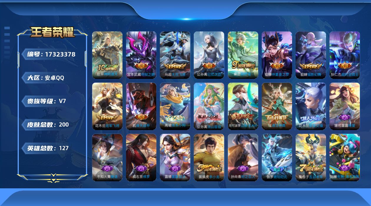 WZQM4201336王者荣耀账号详情图14