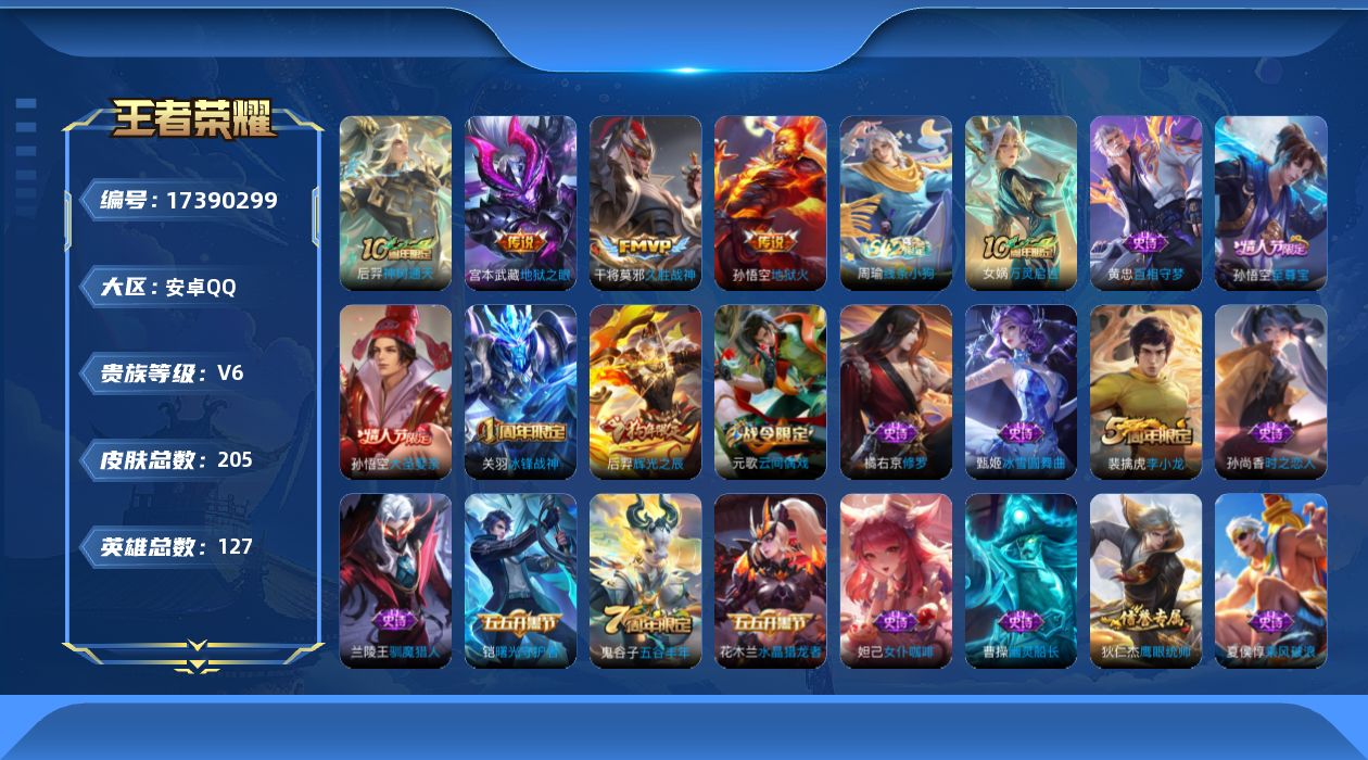 WZQM4206895王者荣耀账号详情图14