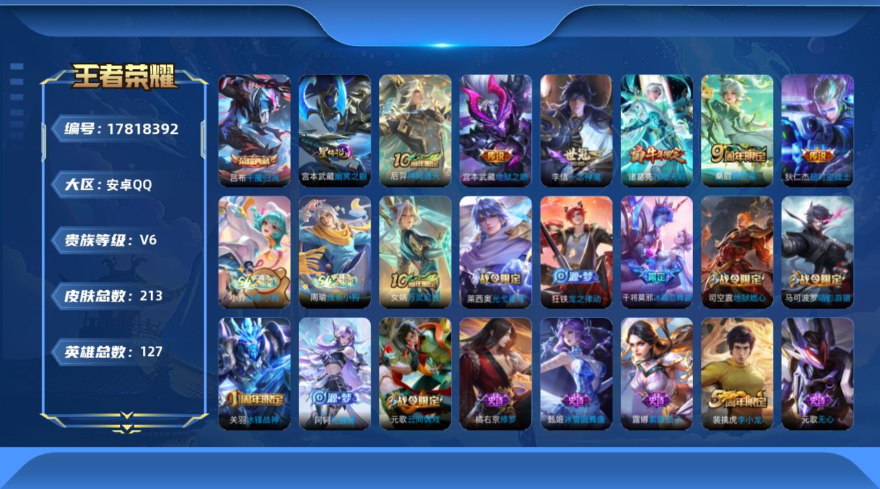 WZQM4248802王者荣耀账号详情图16