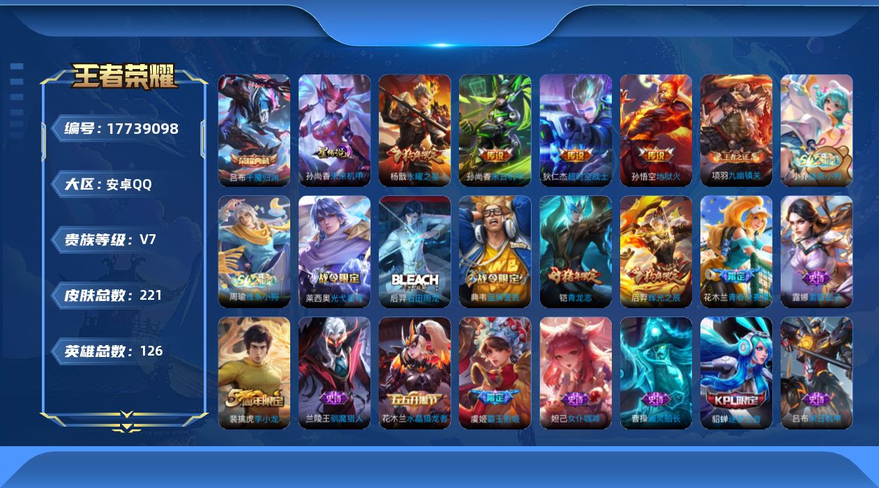 WZQM4238790王者荣耀账号详情图13