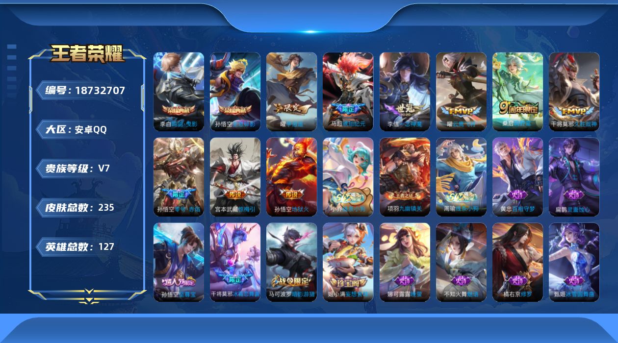 WZQM4308129王者荣耀账号详情图14