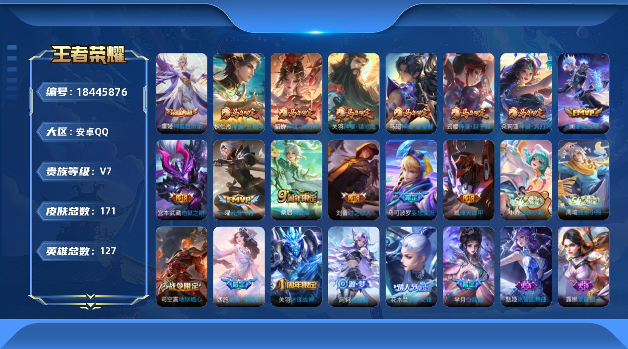 WZQM4298346王者荣耀账号详情图17