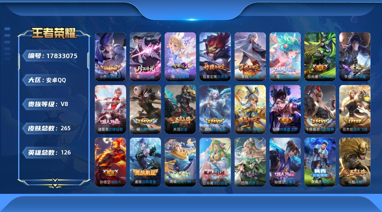 WZQM4251081王者荣耀账号详情图14