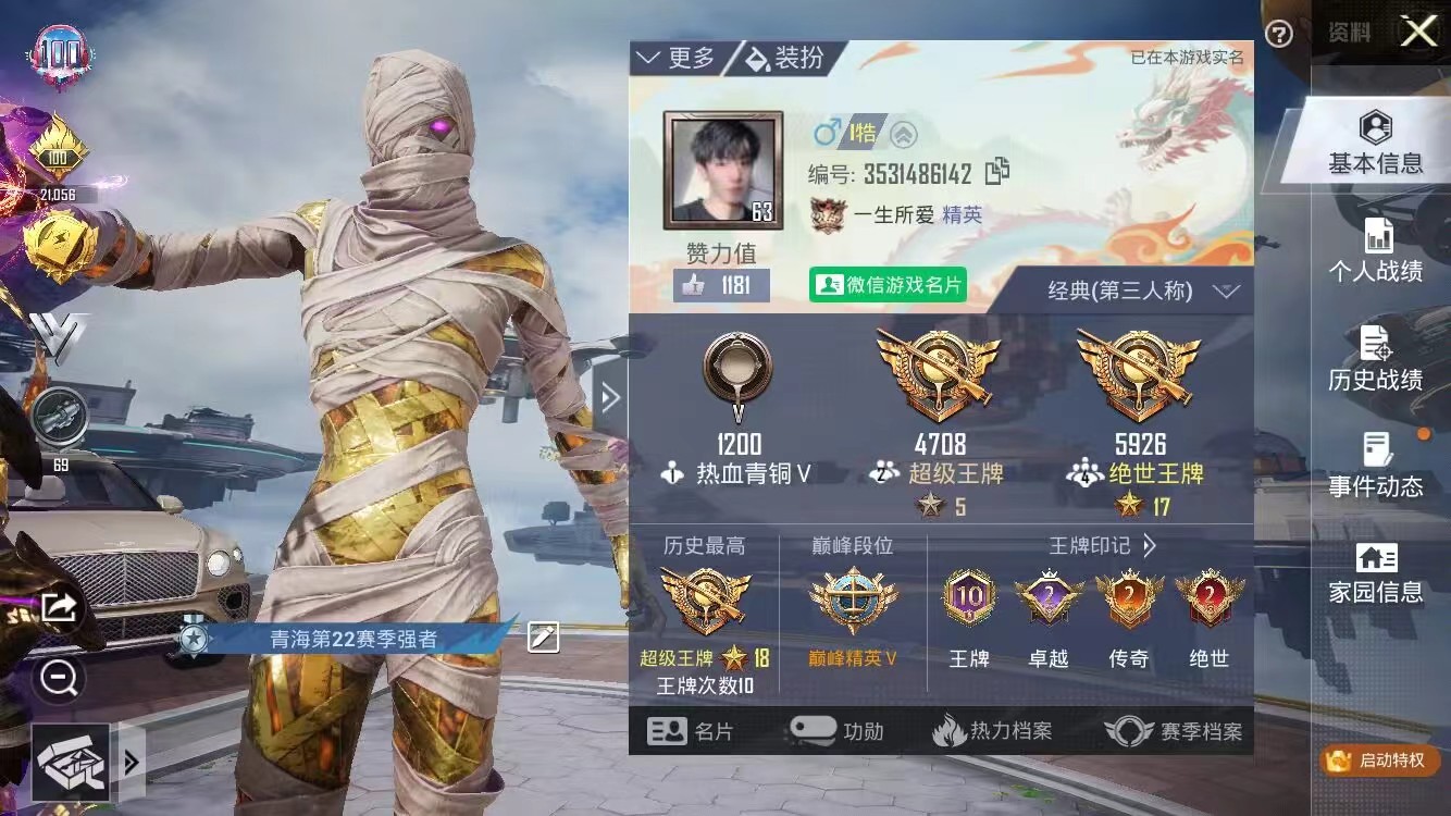 HPQM476043和平精英账号详情图4