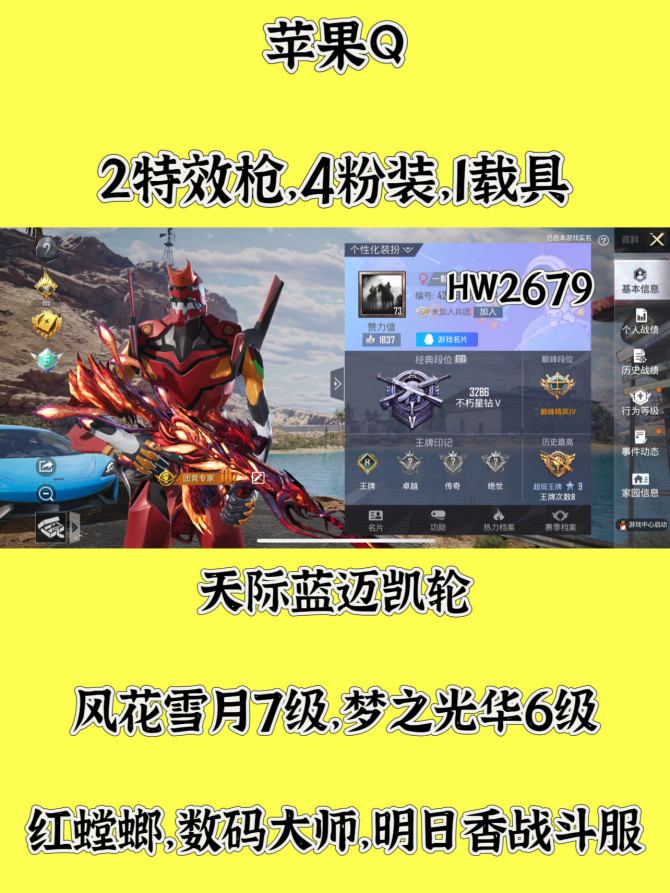 HW2679苹果q区可二次无违规 206套...