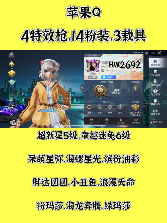 HW2692苹果q区可二次无违规 165套...