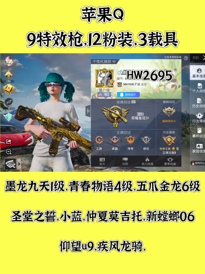 HW2695苹果q区可二次无违规 140套...