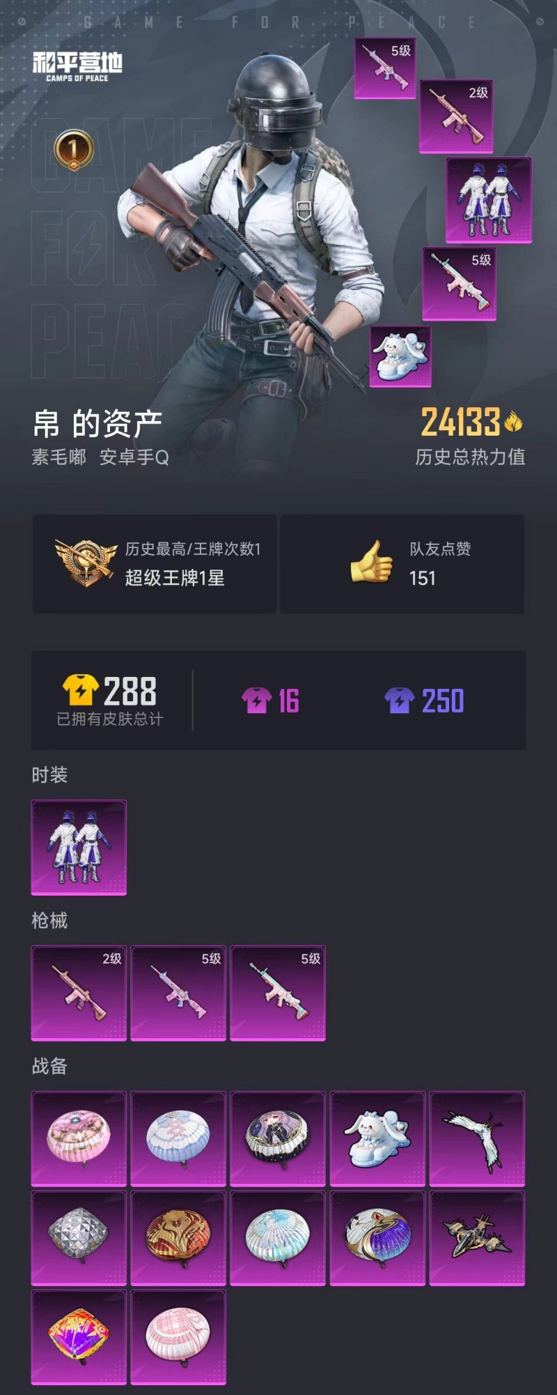 HPKG2130762和平精英账号详情图4 HPKG2130762和平精英账号详情图4