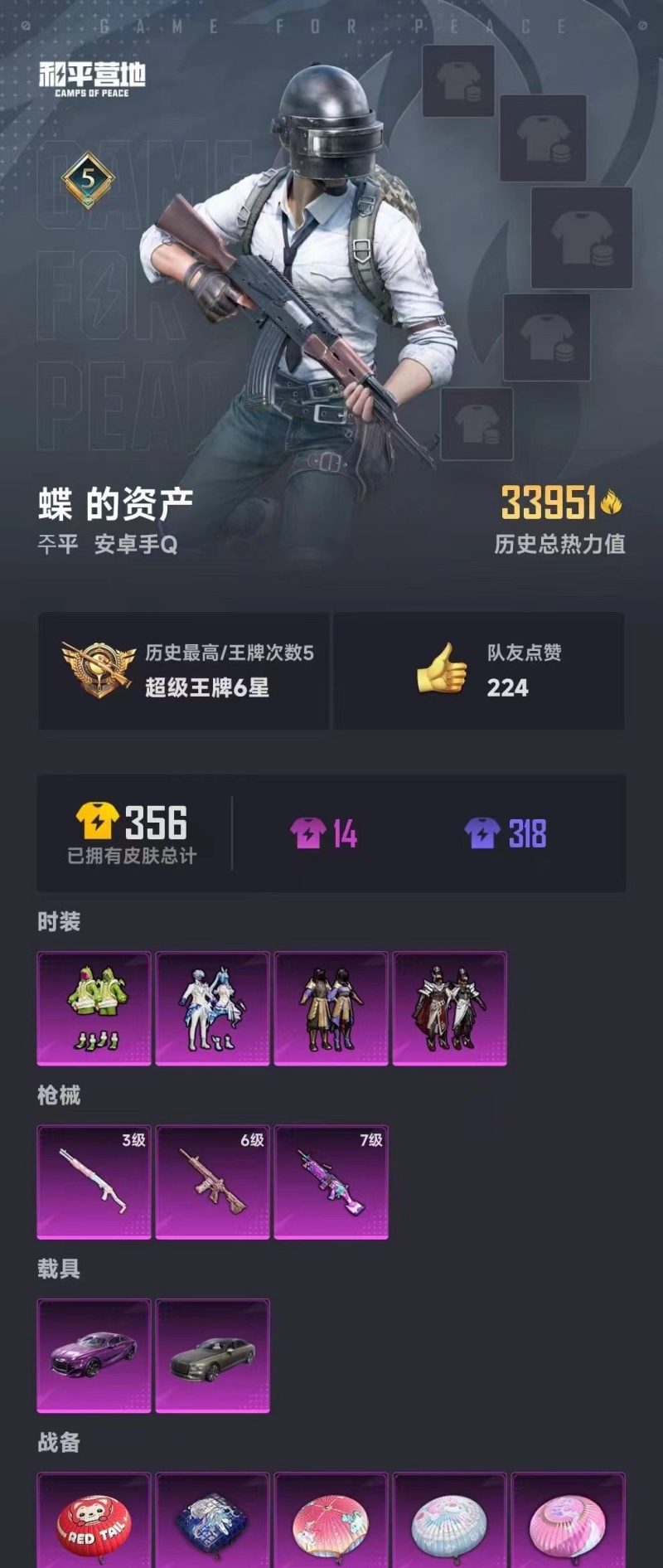HPKG321554和平精英账号详情图3 HPKG321554和平精英账号详情图3