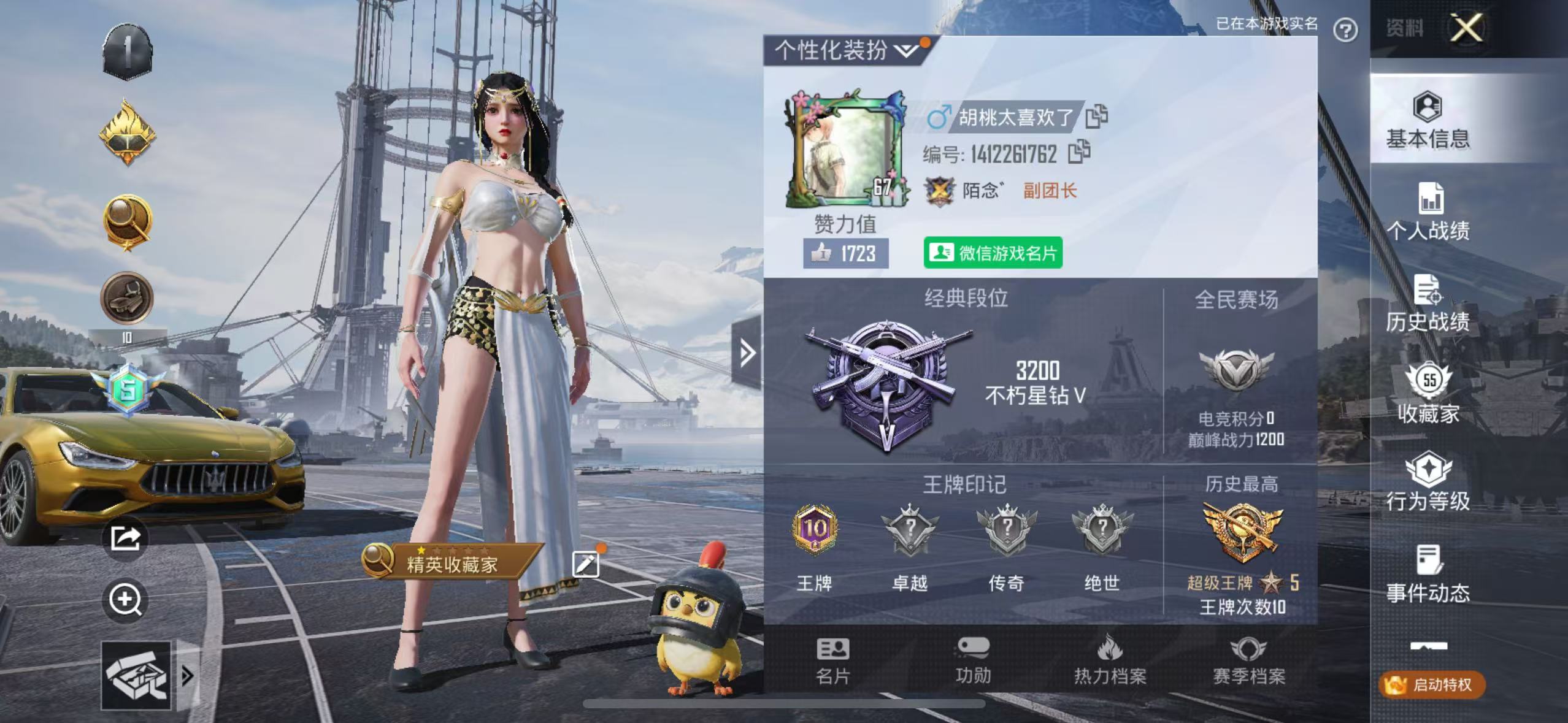 HPKG2129985和平精英账号详情图4