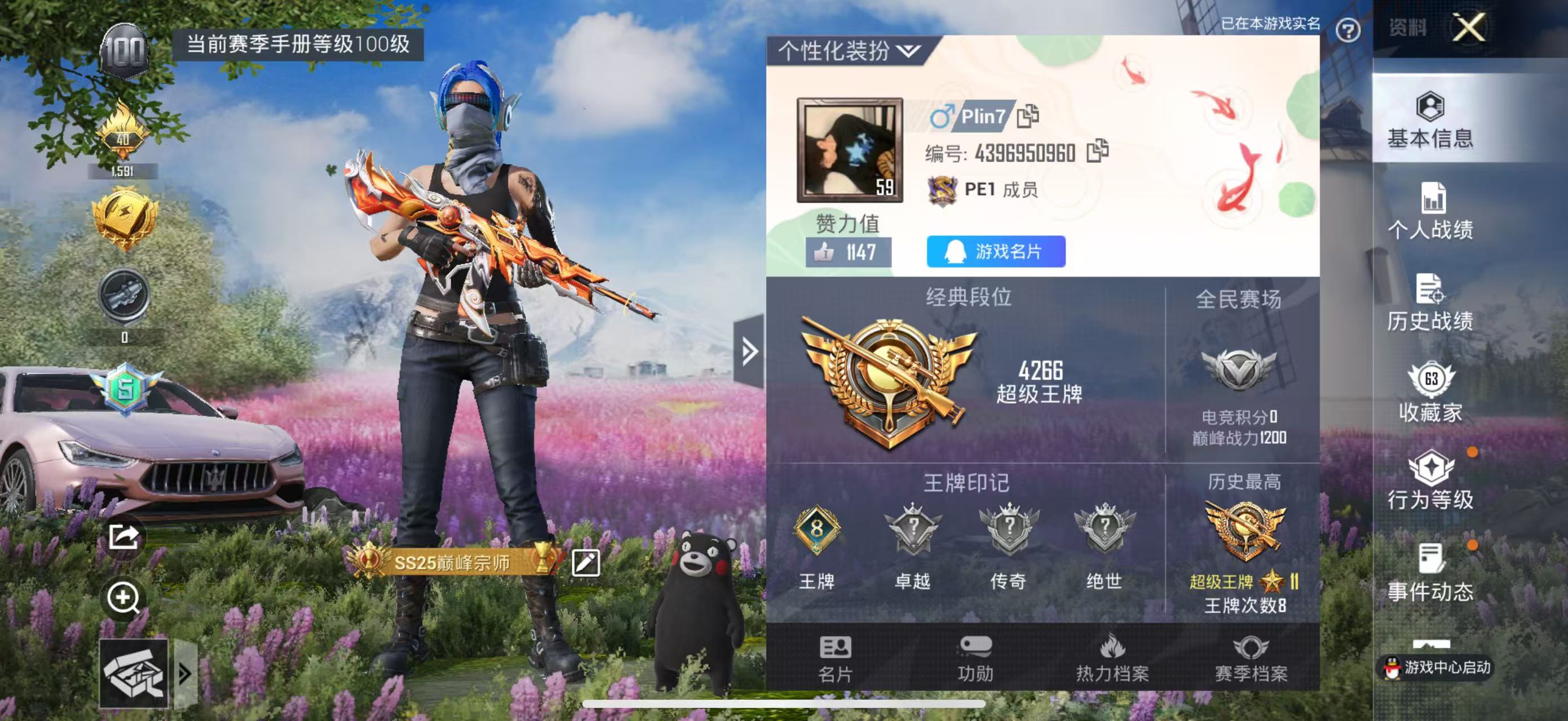 HPKG2140024和平精英账号详情图4