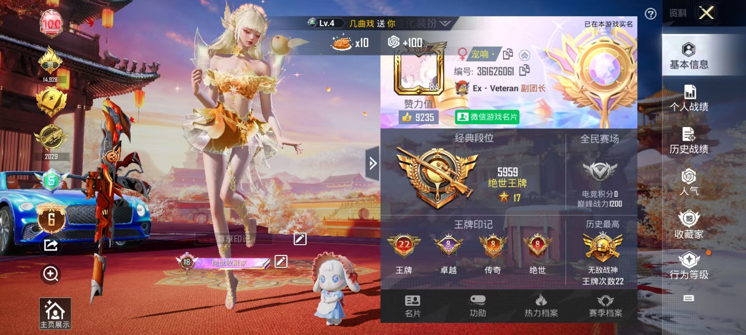 HPKG331904和平精英账号详情图4
