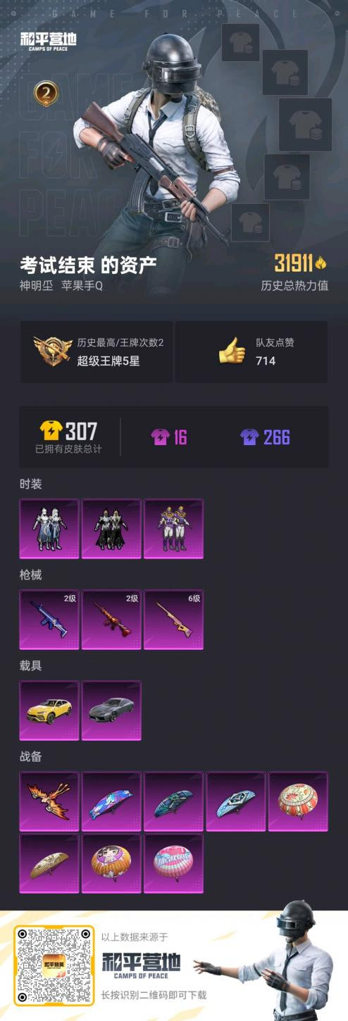HPKG327884和平精英账号详情图5