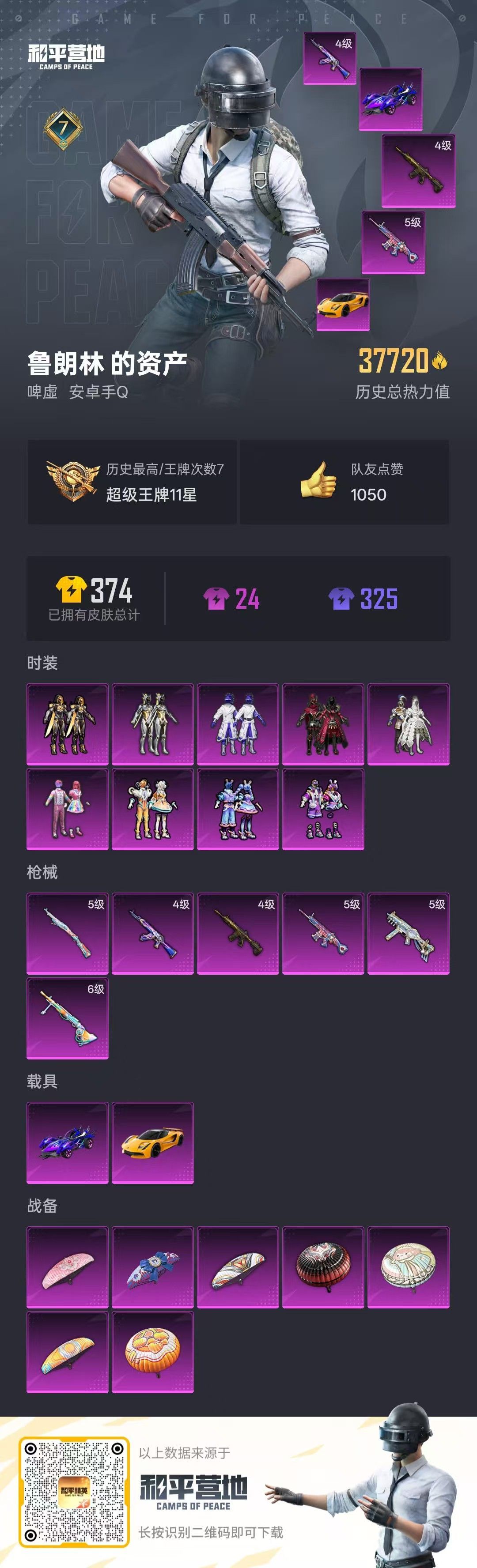 HPKG340579和平精英账号详情图4